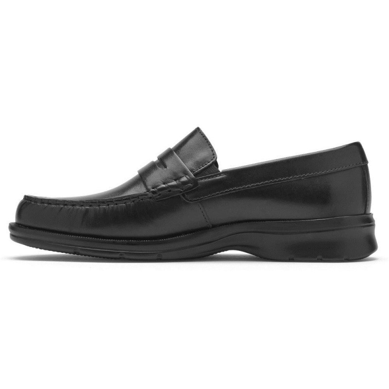 Men Rockport Palmer Penny Loafers Black USA | YD8-06450