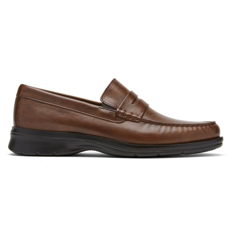 Men Rockport Palmer Penny Loafers Brown USA | YG0-34483