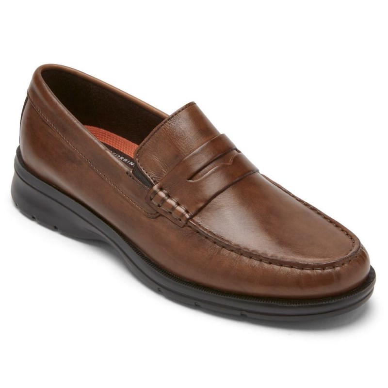 Men Rockport Palmer Penny Loafers Brown USA | YG0-34483