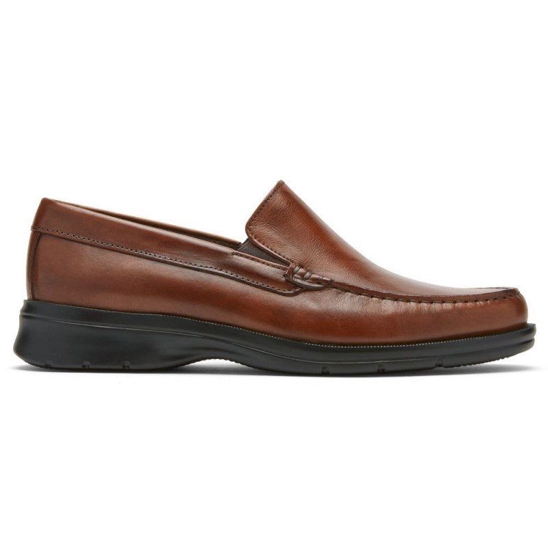 Men Rockport Palmer Venetian Loafers Brown USA | WK8-28602