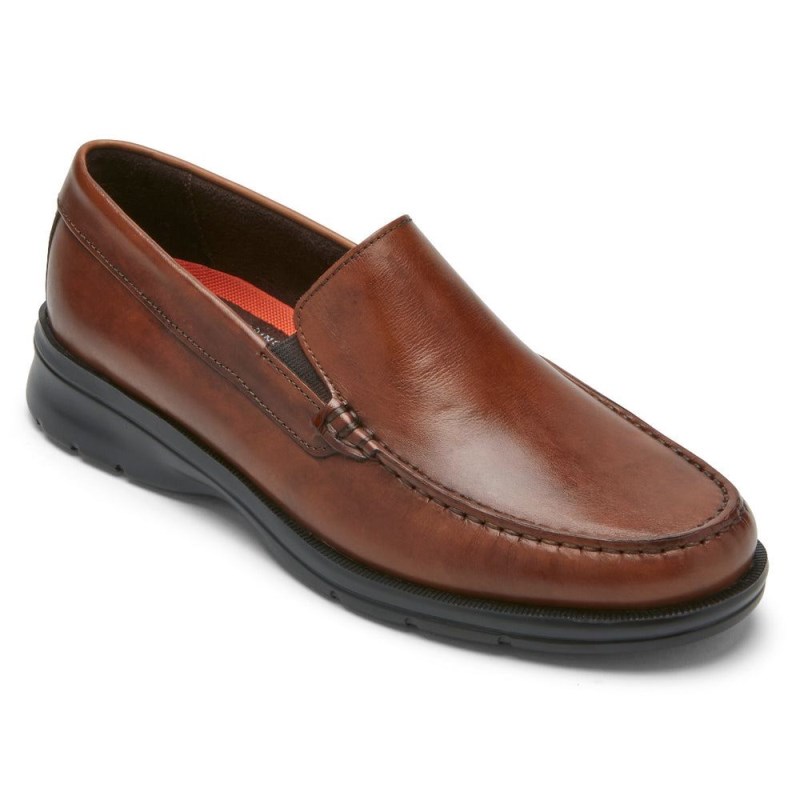 Men Rockport Palmer Venetian Loafers Brown USA | WK8-28602