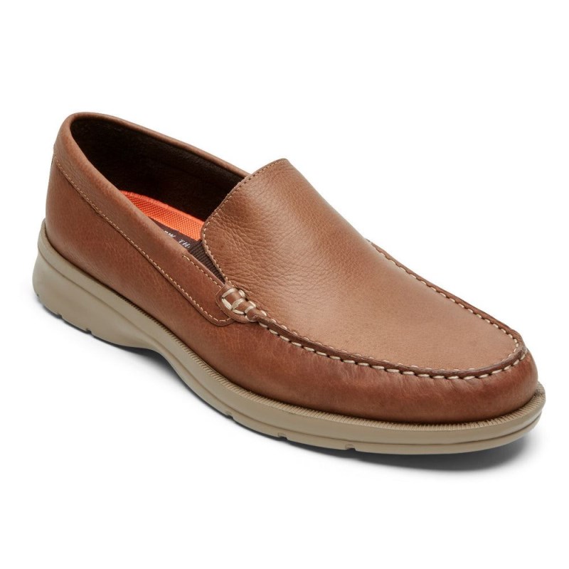 Men Rockport Palmer Venetian Loafers Brown USA | IA5-66596