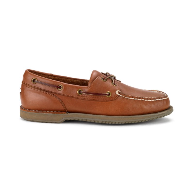 Men Rockport Perth Boat Shoes Brown USA | VQ9-94339