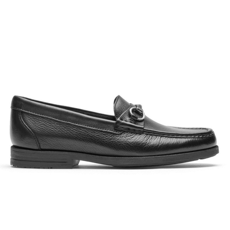 Men Rockport Preston Bit Loafers Black USA | FJ0-71417