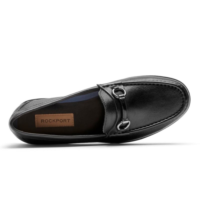 Men Rockport Preston Bit Loafers Black USA | FJ0-71417