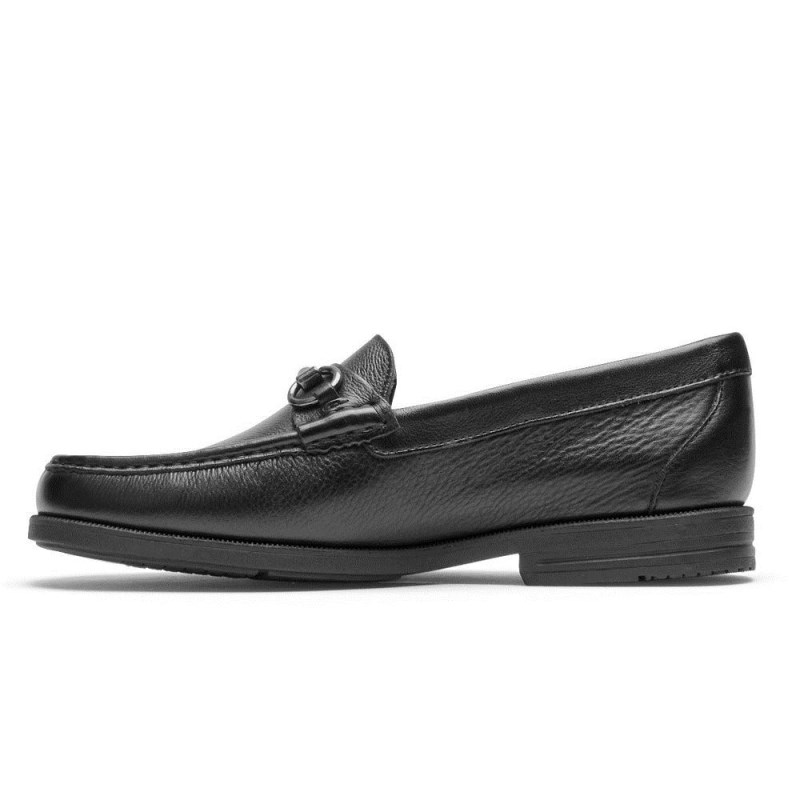 Men Rockport Preston Bit Loafers Black USA | FJ0-71417