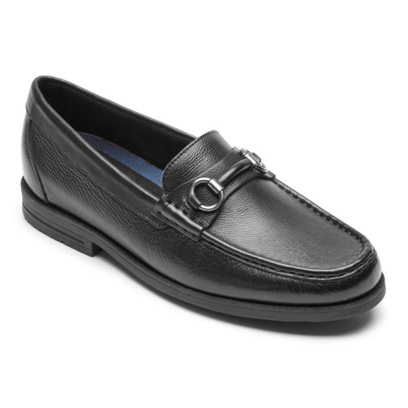 Men Rockport Preston Bit Loafers Black USA | FJ0-71417