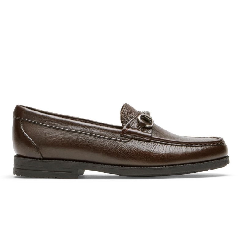 Men Rockport Preston Bit Loafers Dark Brown USA | US0-79447