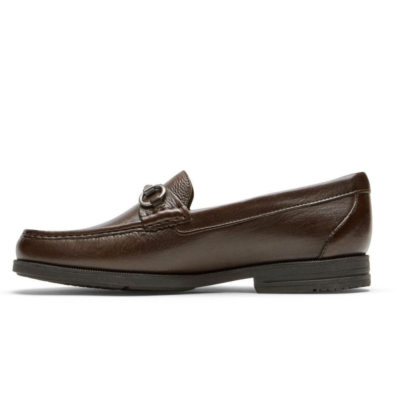 Men Rockport Preston Bit Loafers Dark Brown USA | US0-79447