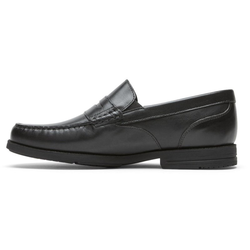 Men Rockport Preston Penny Loafers Black USA | HK2-93659