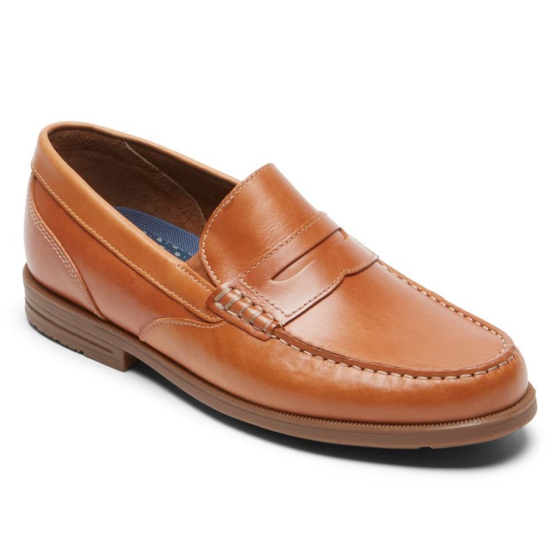 Men Rockport Preston Penny Loafers Brown USA | ED0-13981