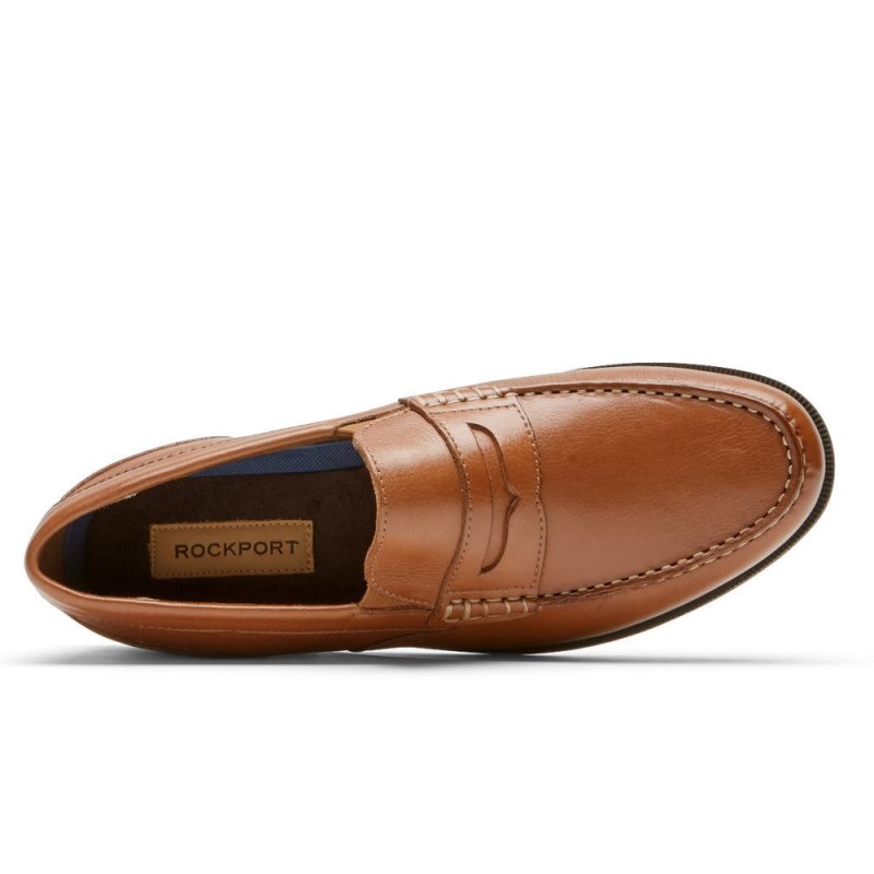 Men Rockport Preston Penny Loafers Brown USA | HA1-30523