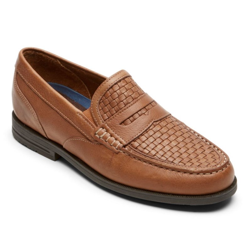 Men Rockport Preston Penny Loafers Brown USA | TA8-61546