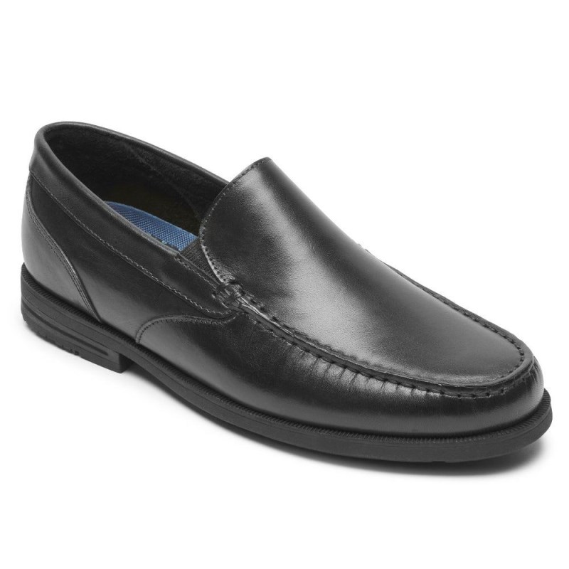 Men Rockport Preston Venetian Loafers Black USA | RK4-30713