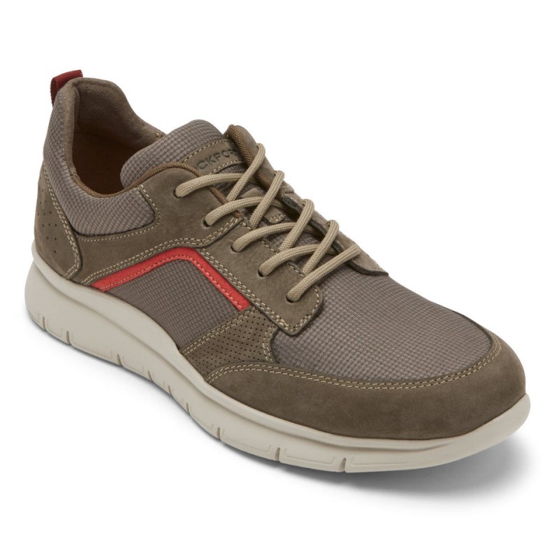 Men Rockport Primetime Casual Mudguard Sneakers Grey Brown USA | JB4-96449