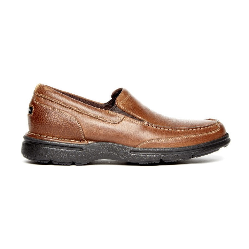 Men Rockport ProWalker Eureka Plus Slip-On Casual Shoes Brown USA | JA4-76247