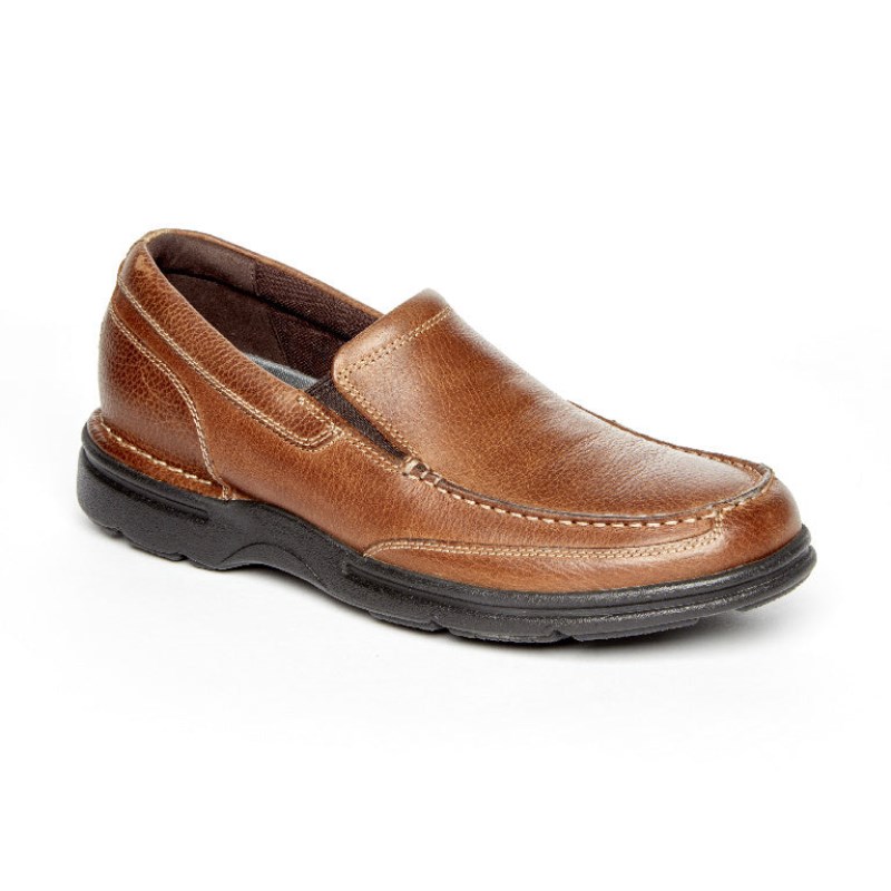 Men Rockport ProWalker Eureka Plus Slip-On Casual Shoes Brown USA | JA4-76247