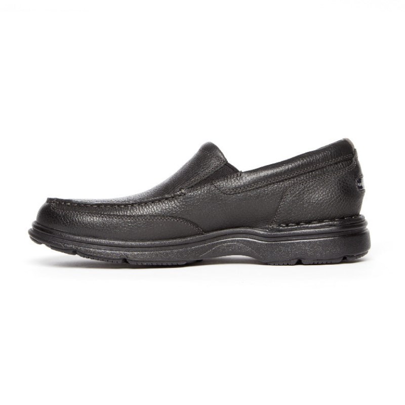 Men Rockport ProWalker Eureka Plus Slip-On Casual Shoes Black USA | GE9-71567