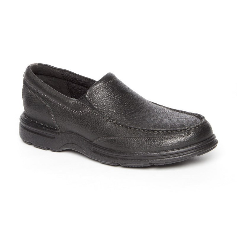 Men Rockport ProWalker Eureka Plus Slip-On Casual Shoes Black USA | GE9-71567