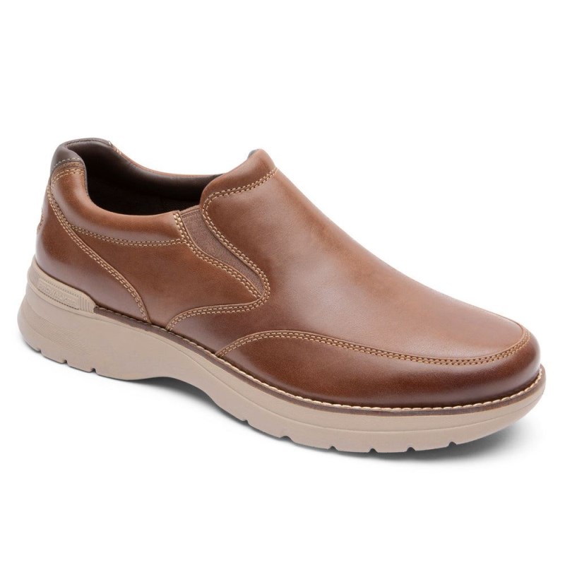 Men Rockport ProWalker NEXT Slip-On Sneakers Brown USA | TO0-20062