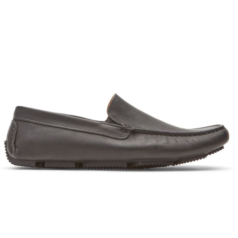 Men Rockport Rhyder Venetian Loafers Black USA | XR3-59055