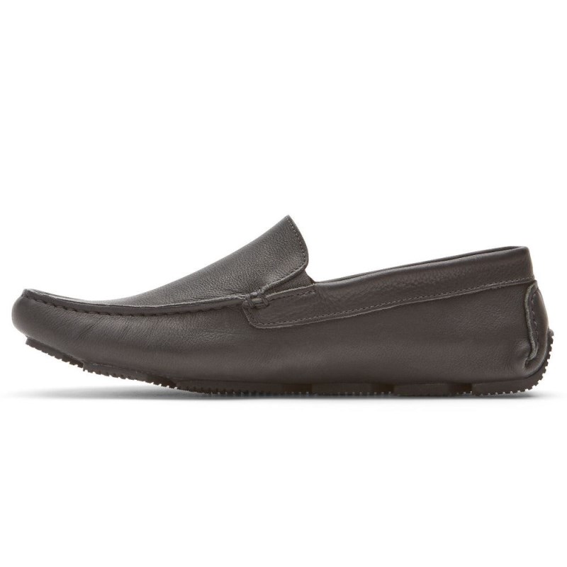 Men Rockport Rhyder Venetian Loafers Black USA | XR3-59055