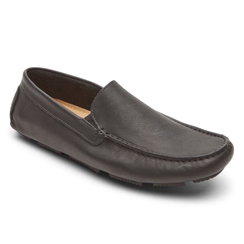 Men Rockport Rhyder Venetian Loafers Black USA | XR3-59055