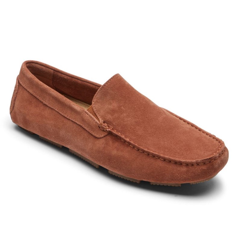 Men Rockport Rhyder Venetian Loafers Orange USA | VV9-87288