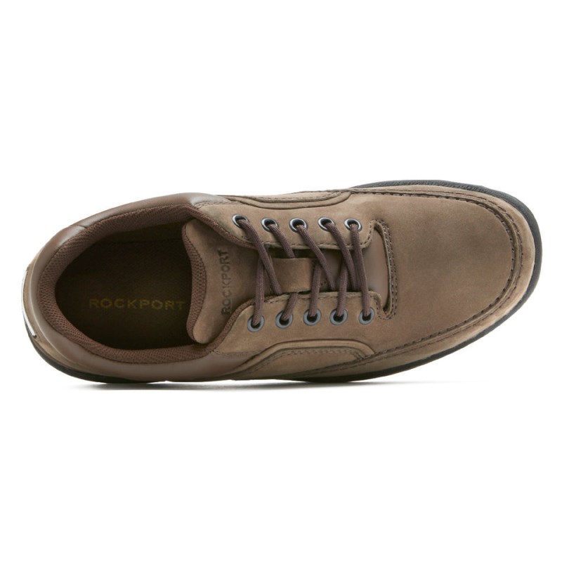 Men Rockport Ridgefield Eureka Casual Shoes Chocolate USA | TE6-38493