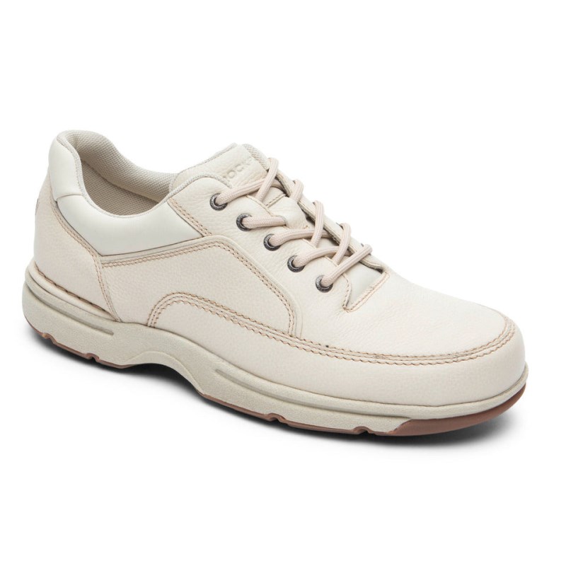 Men Rockport Ridgefield Eureka Casual Shoes White USA | MR1-92289