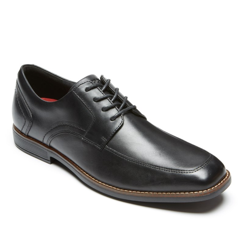 Men Rockport Slayter Apron Toe Oxford Shoes Black USA | FO4-65256