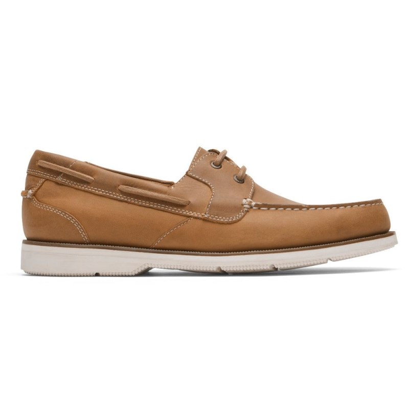 Men Rockport Southport Boat Shoes Brown USA | RJ4-82488