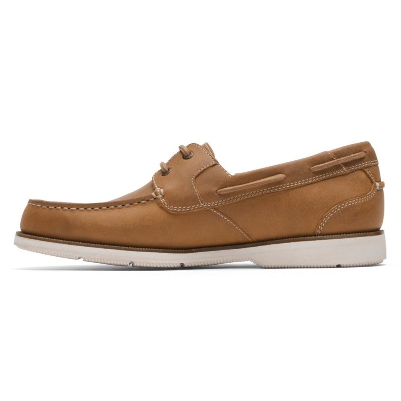 Men Rockport Southport Boat Shoes Brown USA | RJ4-82488