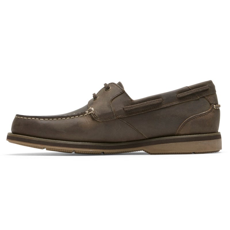 Men Rockport Southport Boat Shoes Brown USA | CV2-46754