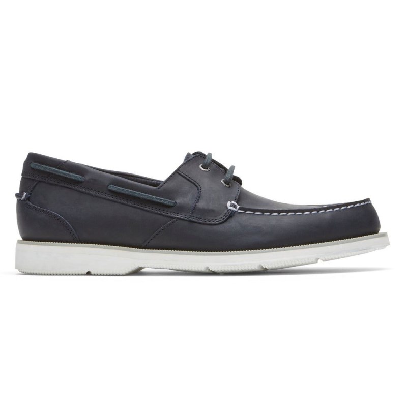 Men Rockport Southport Boat Shoes Navy USA | MT4-78107