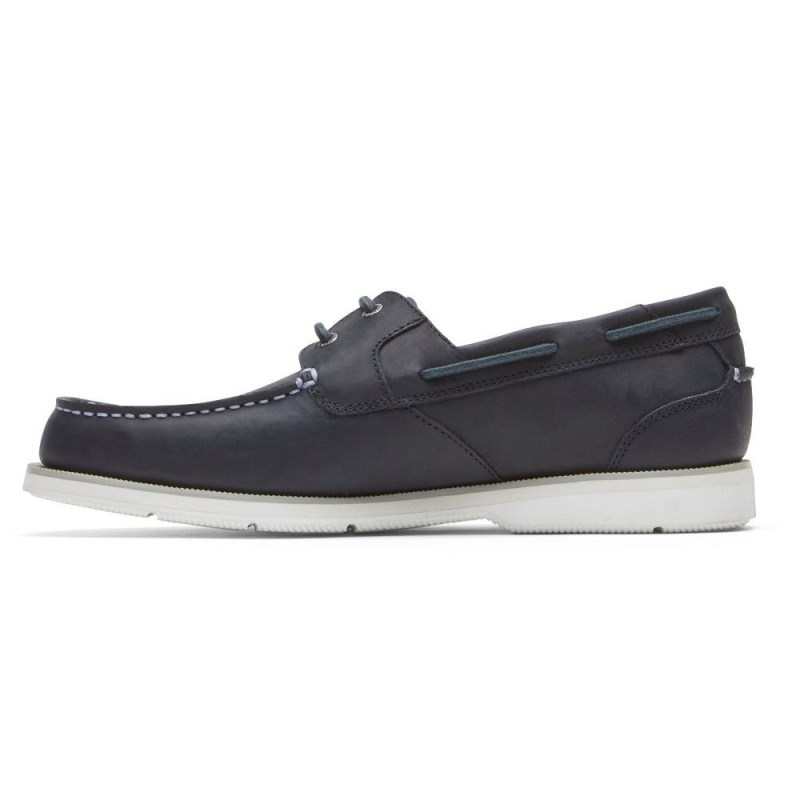 Men Rockport Southport Boat Shoes Navy USA | MT4-78107