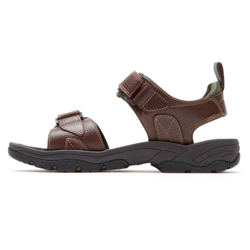 Men Rockport SpringBoro Rocklake Fisherman Sandals Brown USA | QM0-76687