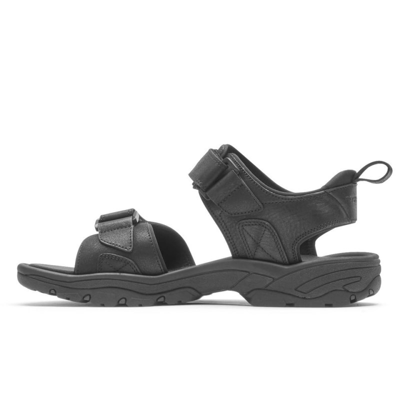 Men Rockport SpringBoro Rocklake Fisherman Sandals Black USA | UT0-80578