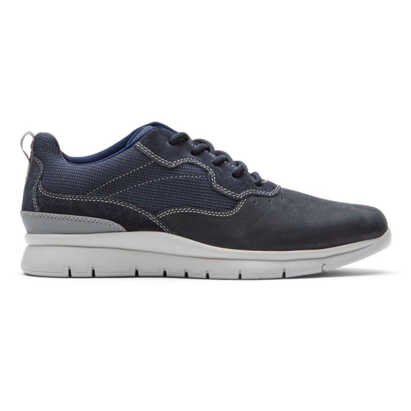 Men Rockport Stewart Plain Toe Sneakers Navy USA | OI1-74847