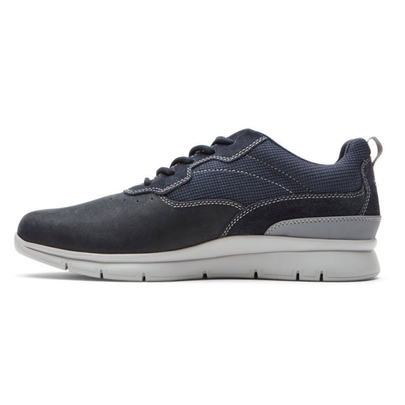 Men Rockport Stewart Plain Toe Sneakers Navy USA | OI1-74847