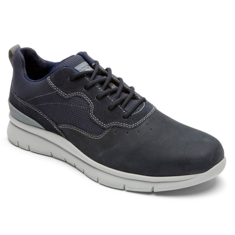 Men Rockport Stewart Plain Toe Sneakers Navy USA | OI1-74847