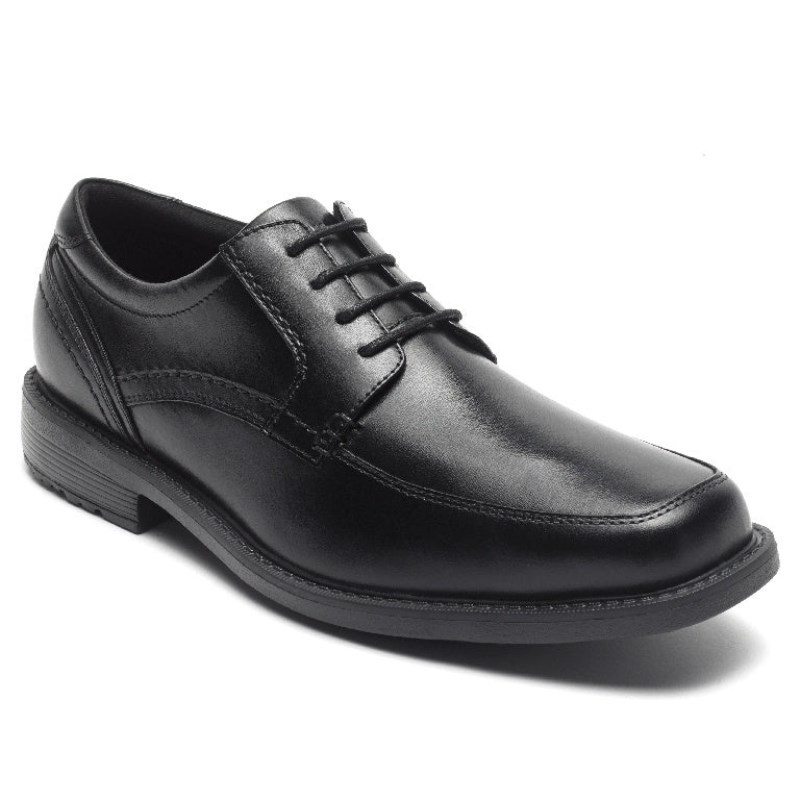 Men Rockport Style Leader 2 Apron Toe Oxford Shoes Black USA | SP8-93309