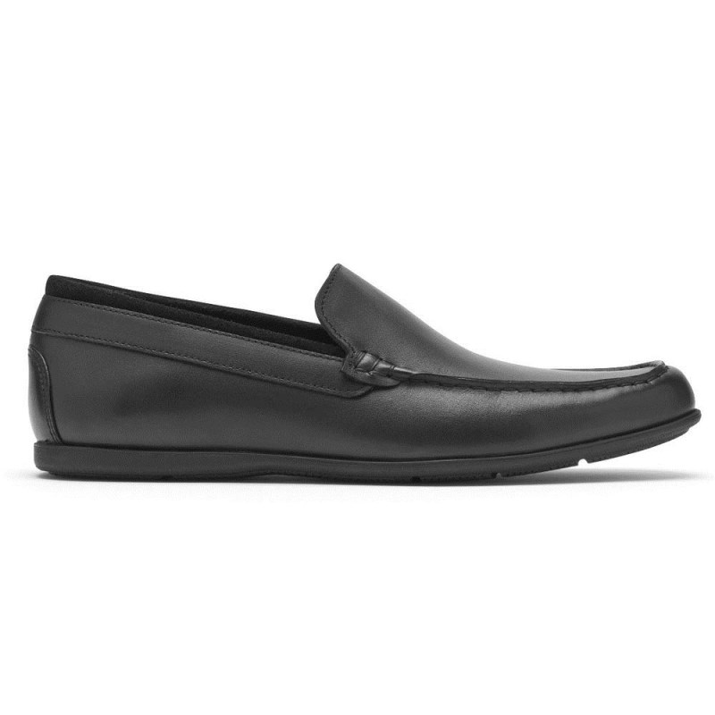 Men Rockport Thatcher Slip-On Loafers Black USA | HE7-62946