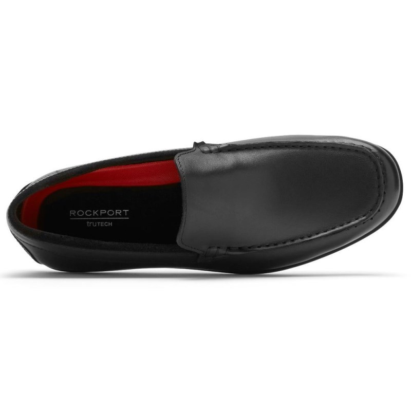 Men Rockport Thatcher Slip-On Loafers Black USA | HE7-62946