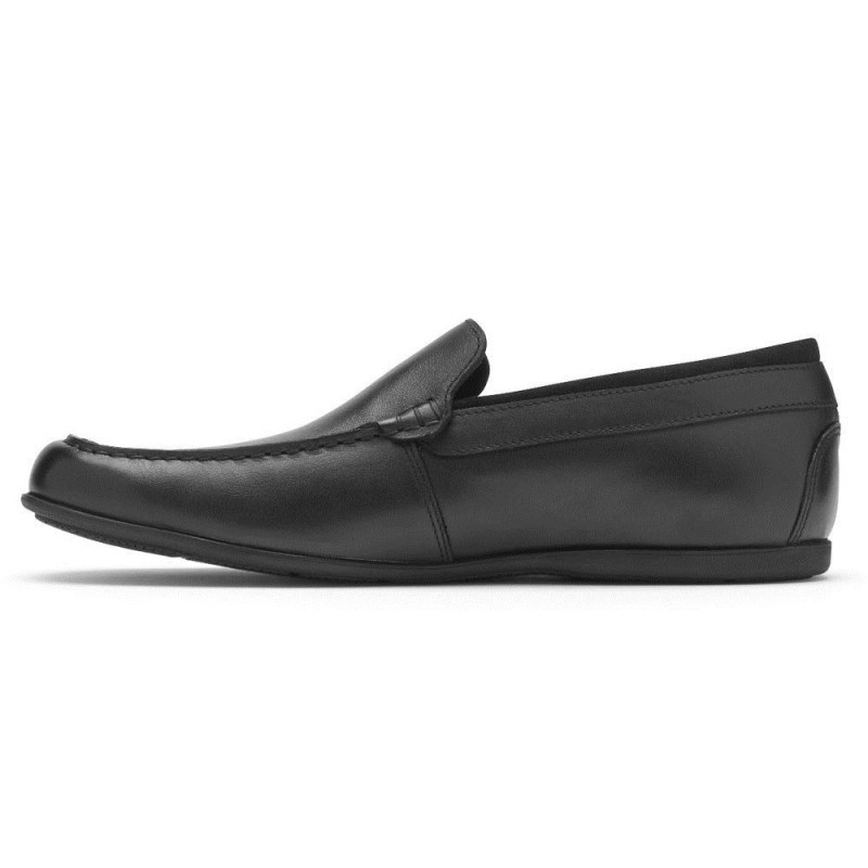 Men Rockport Thatcher Slip-On Loafers Black USA | HE7-62946