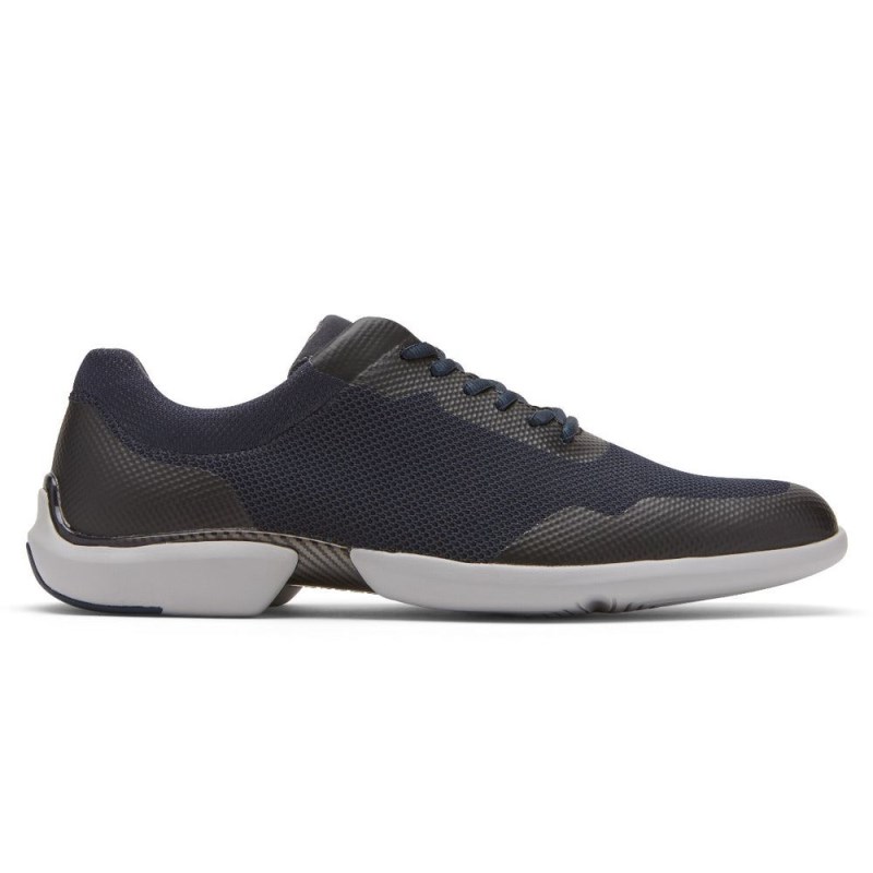 Men Rockport Total Motion Advance Sport Plain Toe Sneaker Oxford Shoes Navy USA | HE0-87458