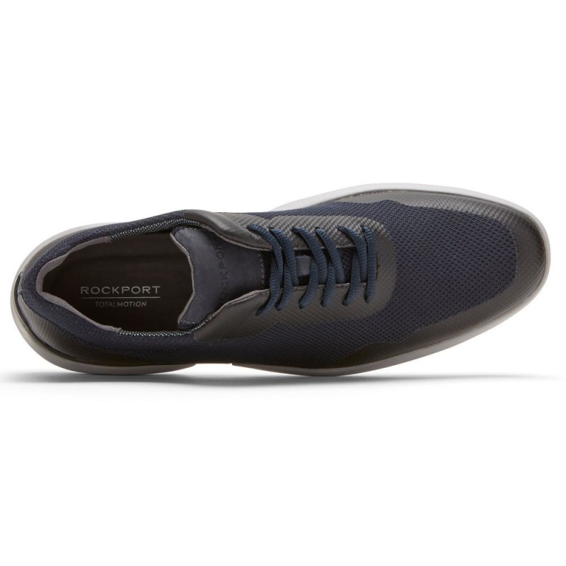 Men Rockport Total Motion Advance Sport Plain Toe Sneaker Oxford Shoes Navy USA | HE0-87458