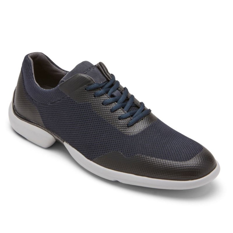 Men Rockport Total Motion Advance Sport Plain Toe Sneaker Oxford Shoes Navy USA | HE0-87458