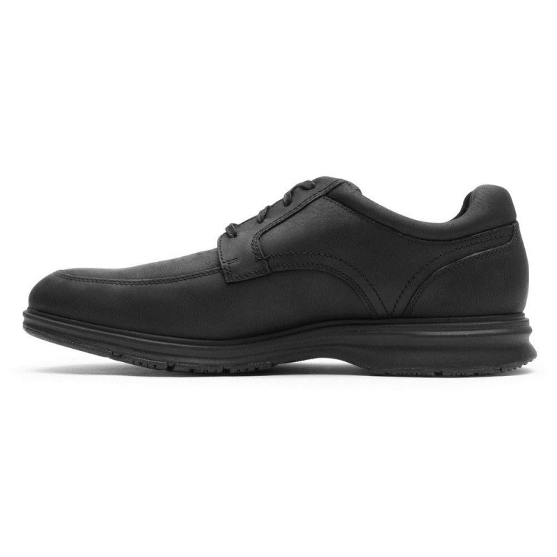 Men Rockport Total Motion City Apron Toe Waterproof Oxford Shoes Black USA | KZ7-97879