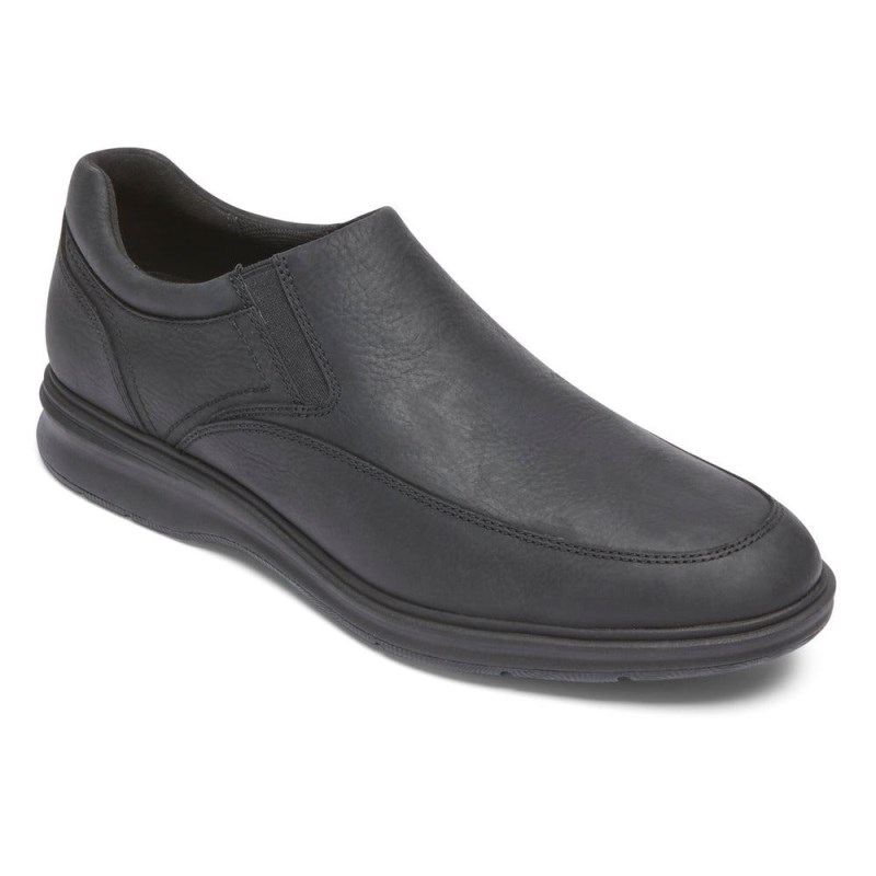 Men Rockport Total Motion City Slip-On Waterproof Loafers Black USA | OO4-52165